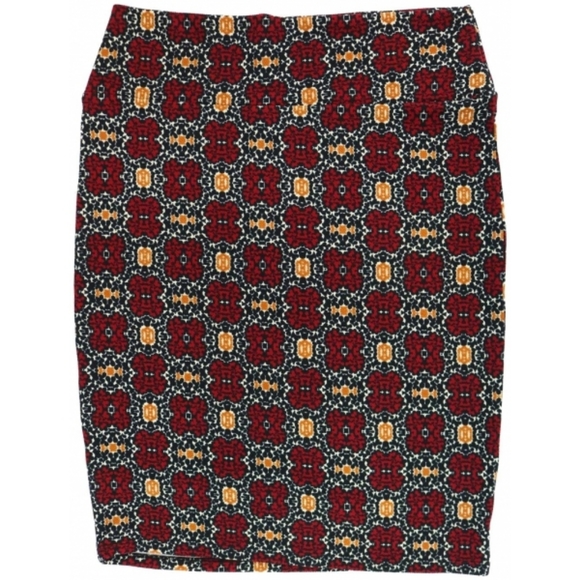 LuLaRoe Dresses & Skirts - LuLaRoe Cassie Red Pattern Pencil Skirt